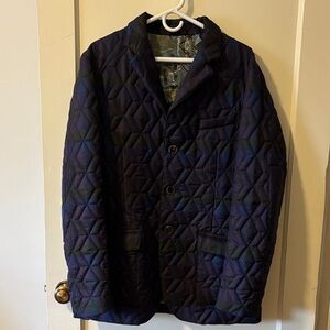 Entro Milano Men's Quilted Jacket - deep purple